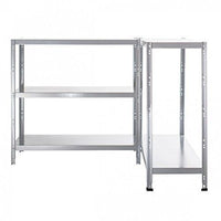 Grima Scaffale Incastro Zincato 5 Ripiani Portata 400kg 100X40X186 Cm