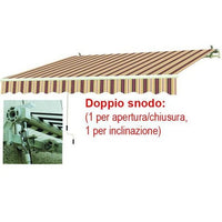 Tende Da Sole a Sbraccio Telo Bianco-Rosso cm.295x200