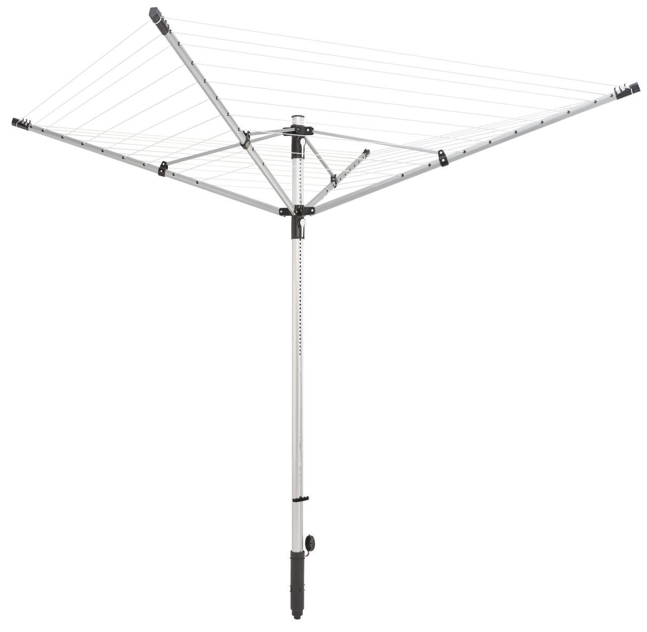 Leifheit LinoLift 500 Stendino con parte superiore rotante Nero, Argento