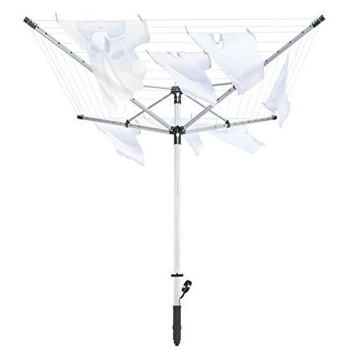 Leifheit LinoLift 500 Stendino con parte superiore rotante Nero, Argento