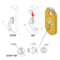 Disec Bmar02Ol Blocca Martelline Interasse Fori Mm 43 Misura 65 X 30 Profondita' Mm 8 Ottone Lucido