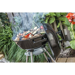 BBQ Barbecue Tondo con Ruote e Coperchio 50x49x73cm