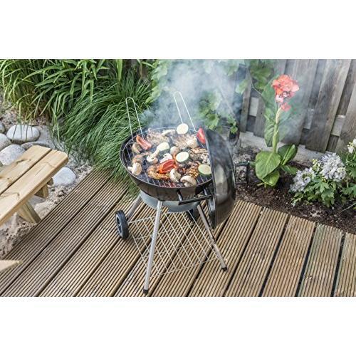 BBQ Barbecue Tondo con Ruote e Coperchio 50x49x73cm