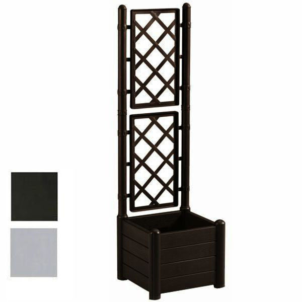 Stefanplast Fioriera Bellitalia Quadrata Grigio Spalliera 43cm