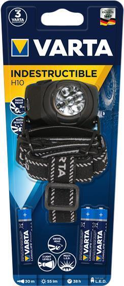 Varta INDESTRUCTIBLE H10 Nero Torcia a fascia LED