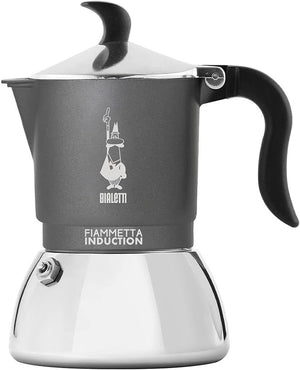 Bialetti Caffettiera Fiammetta Grigia per Induzione 4 Tazze