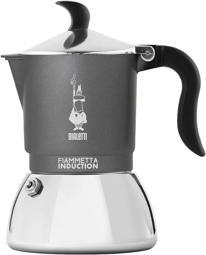 Bialetti Caffettiera Fiammetta Grigia per Induzione 4 Tazze