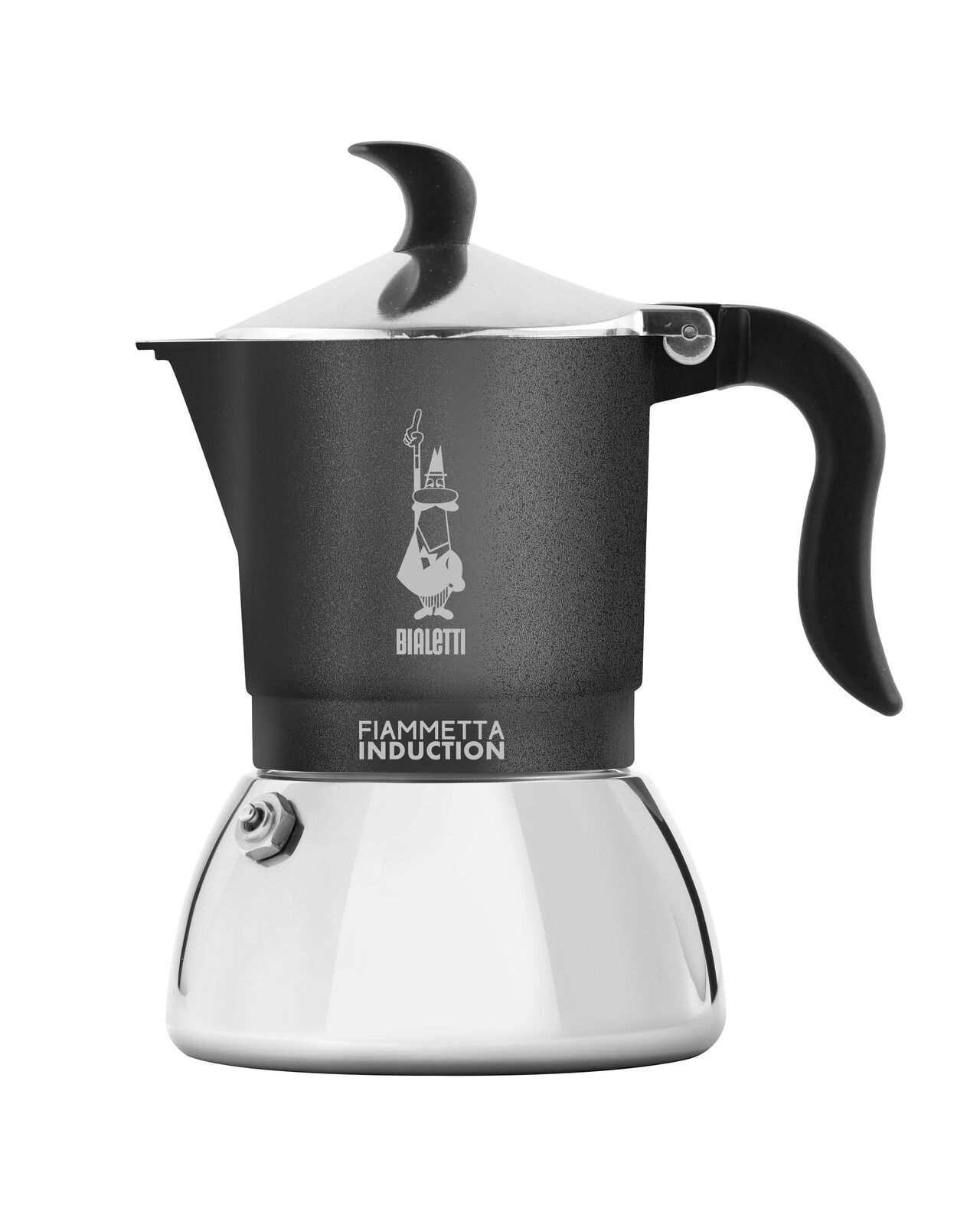 Bialetti Fiammetta Induction Moka 0,13 L Nero, Argento