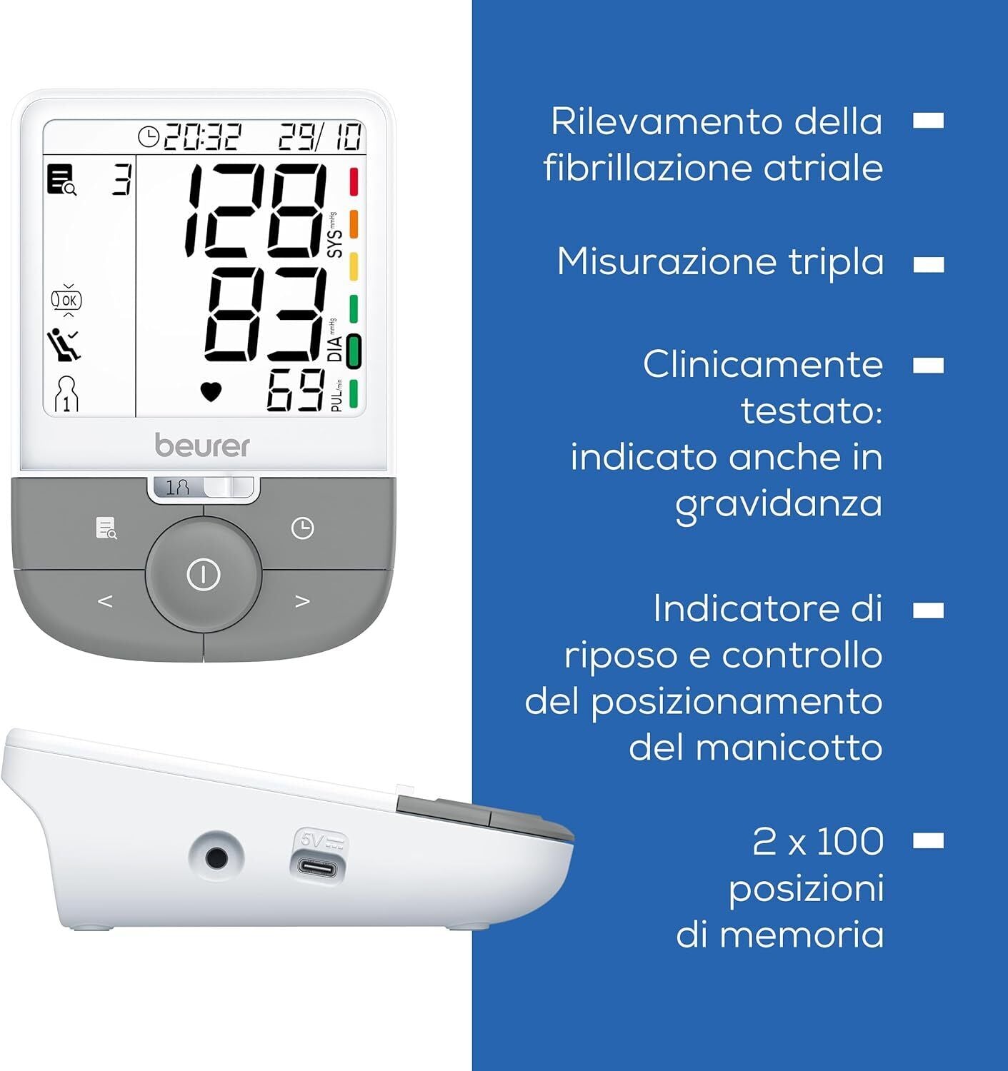 Beurer Misuratore di pressione da braccio BM 53