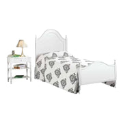 Letto singolo arte povera laccato bianco opaco  l.100 p.212 ht.135 (1431) - Mobili 2G