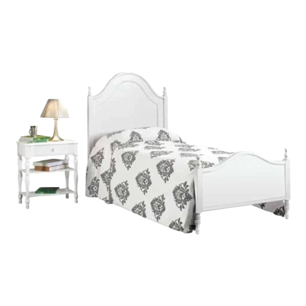 Letto singolo arte povera laccato bianco opaco  l.100 p.212 ht.135 (1431) - Mobili 2G