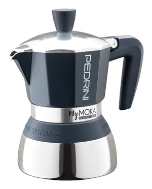 Pedrini MyMoka induction Caffettiera 2 tazze Tortora