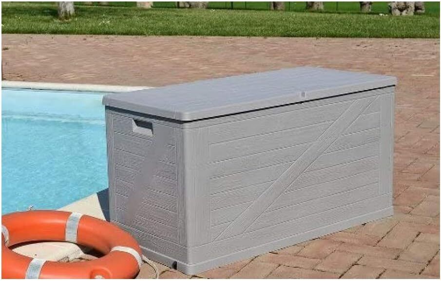 Toomax Baule Multiuso Wood da Esterni 420L rifinitura Effetto Legno cm 120x56x63h Art. 163