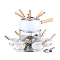 Fonduta Smaltata Bianca Lucida Set Pezzi 23