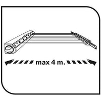 Gimi Rotor 6 Stendibiancheria da Parete in Resina 21 Metri Stendibili