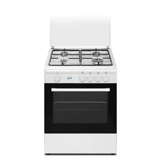 Ducati SD664WGE Cucina a Gas libera installazione 4 Fuochi con Forno e Grill a Gas 59 Litri 60x60 cm Bianco