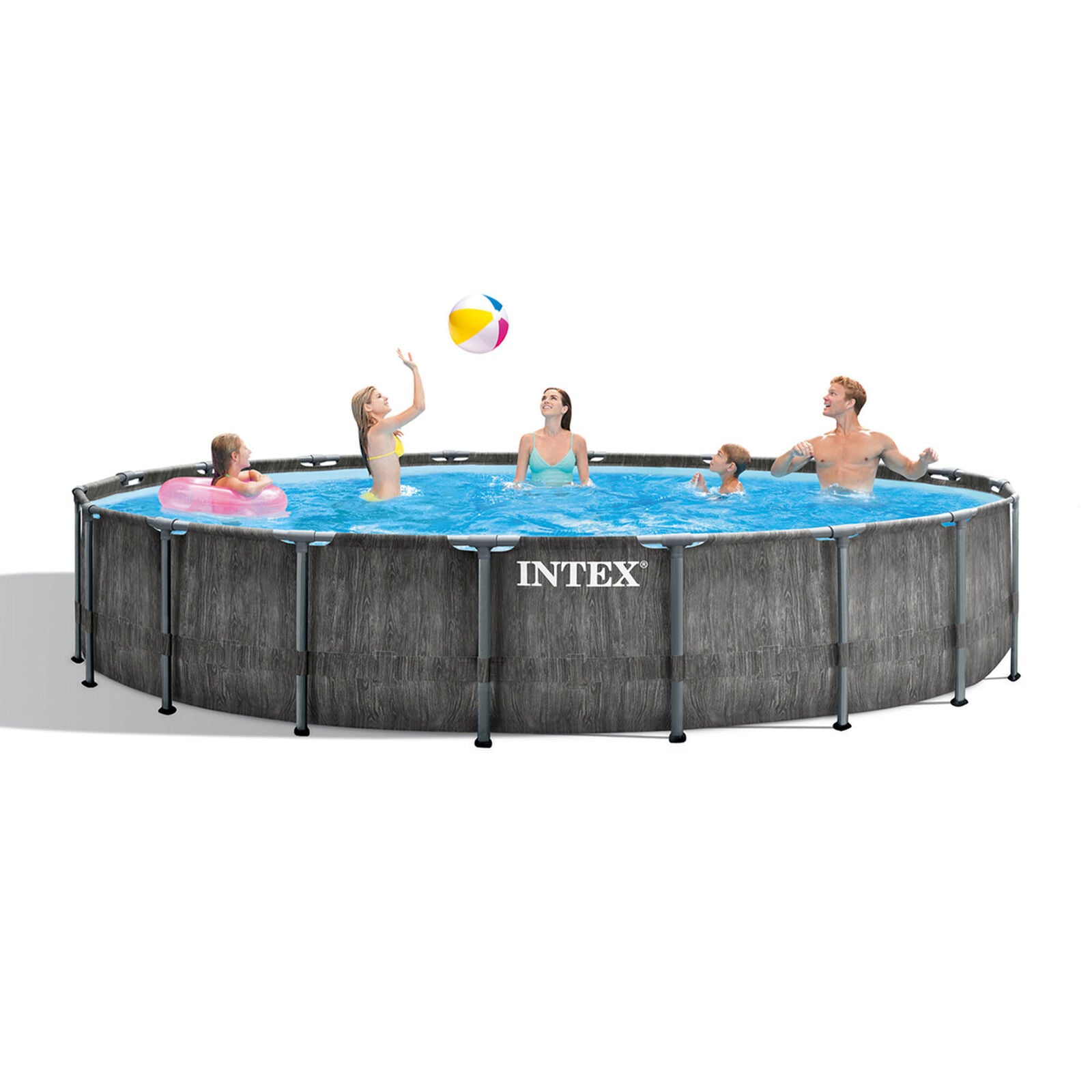 Piscina Prism Greywood 549x122 cm, con pompa filtro, scaletta, telo base, telo copertura