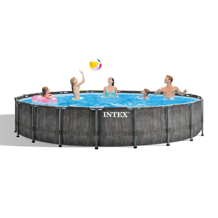 Piscina Prism Greywood 549x122 cm, con pompa filtro, scaletta, telo base, telo copertura