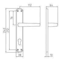 Ghidini 744088508 Maniglia Ottone Satinato Milena Q8 Yale