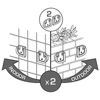 Gimi Stendibiancheria da parete Telepack 70 in resina e alluminio 5 metri stendibili