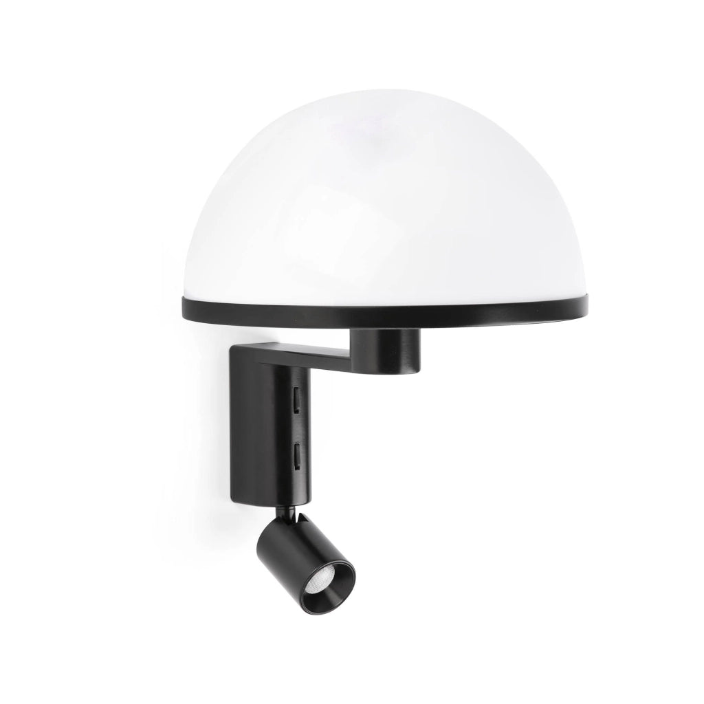 DOME Applique nera con lettore LED