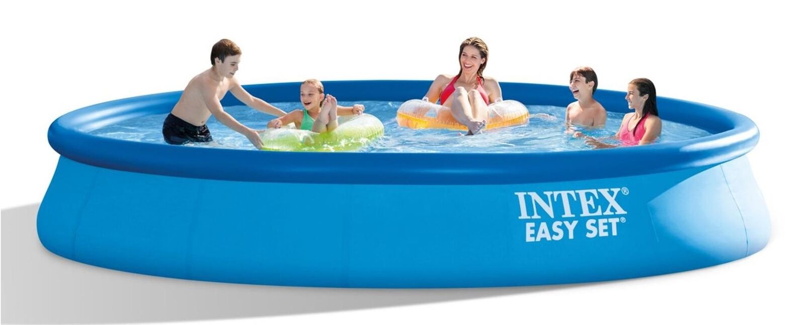 Intex 28158NP Piscina Fuori Terra Easy Set Rotonda Pompa Filtro 2006 L-h 9729 L PVC Azzurro 457x84 cm 457x84 cm Con Pompa Filtro