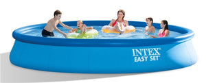 Intex 28158NP Piscina Fuori Terra Easy Set Rotonda Pompa Filtro 2006 L-h 9729 L PVC Azzurro 457x84 cm 457x84 cm Con Pompa Filtro