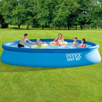 Intex 28158NP Piscina Fuori Terra Easy Set Rotonda Pompa Filtro 2006 L-h 9729 L PVC Azzurro 457x84 cm 457x84 cm Con Pompa Filtro