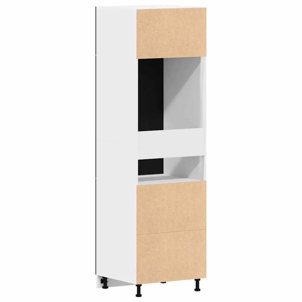 Mobiletto a parete moderno con ripiani 60 x 31 x 207 cm legno composito nero 02_0051960