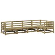 Set Divani da Giardino 5 pz | Set Salotto da Giardino in Legno Impregnato di Pino