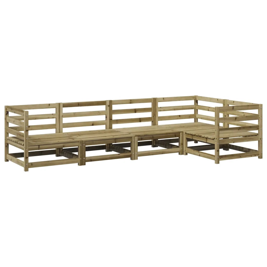 Set Divani da Giardino 5 pz | Set Salotto da Giardino in Legno Impregnato di Pino
