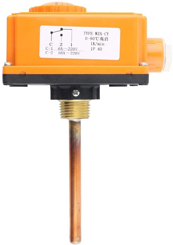 Termostato di riscaldamento dell'acqua - Regolatore di temperatura - G1/2 Flessibile - 0-90 °C Intervallo di regolazione - Installazione semplice - Struttura compatta - Regolatore di temperatura