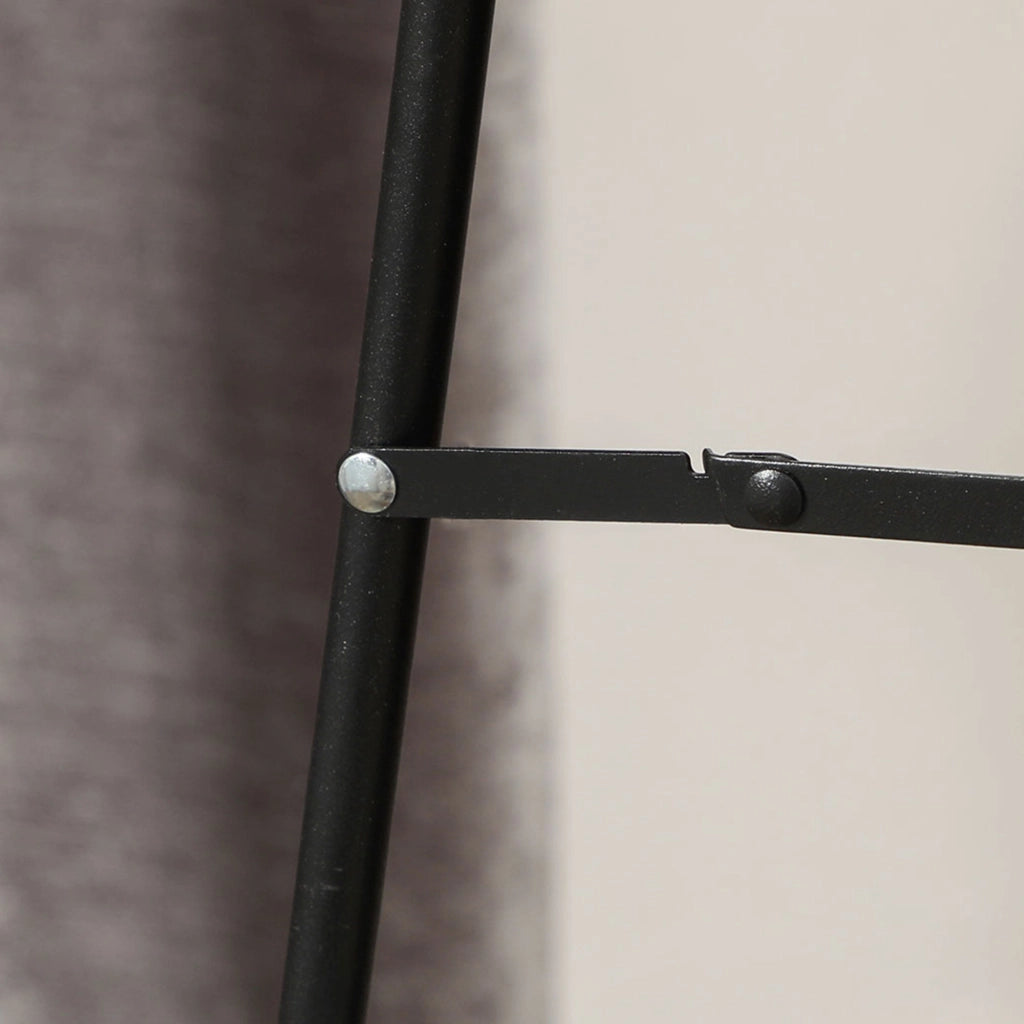Specchio da terra intero 50x160 cm bianco, specchio ondulato da parete o appoggio con supporto