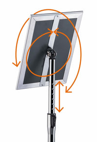 Durable 479923 stand informativo e supporto per brochure A3 Alluminio, Plastica, Acciaio Argento