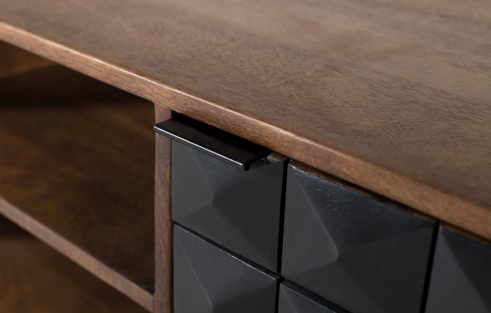 Mobile porta TV fatto a mano in legno di mango 150 cm