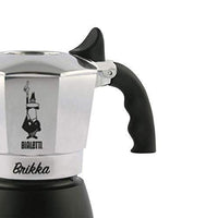 Bialetti Brikka Da versare sulla macchina del caffè Nero, Argento