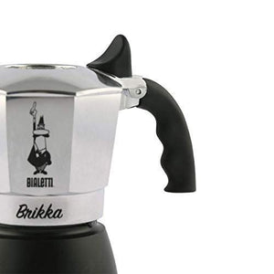 Bialetti Brikka Da versare sulla macchina del caffè Nero, Argento