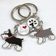 Accessorio per Auto e Borsa - Cane - Design Accattivante - Charme Metallizzato - Grigio - Accessorio per Animali Amanti.