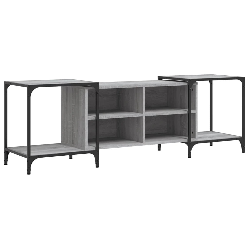 Mobile TV multimediale mensola TV credenza TV sala da pranzo soggiorno camera da letto Sonoma 153 x 37 x 50 cm legno ingegnerizzato grigio 02_0028415