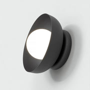 Lampada da parete Ozzy in acciaio nero opaco
