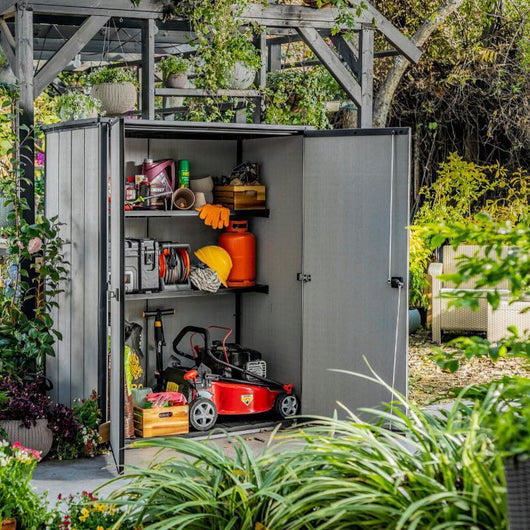 Keter High Store+ (Plus) DUOTECH Armadietto portaoggetti Rettangolare Nero, Grigio