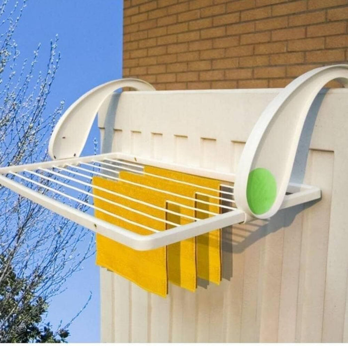 Gimi 10860690 Virgola Stendibiancheria da Balcone in Resina