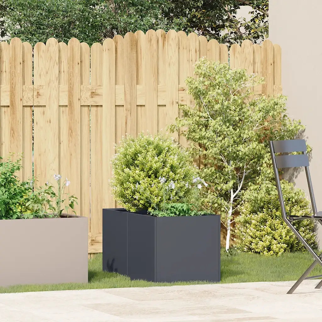 Fioriera Antracite 40x80x40 cm in Acciaio Laminato a Freddo 860733