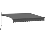 Tenda da sole a braccio articolato con manovella ¨C zephmum ¨C Grigio 400 cm