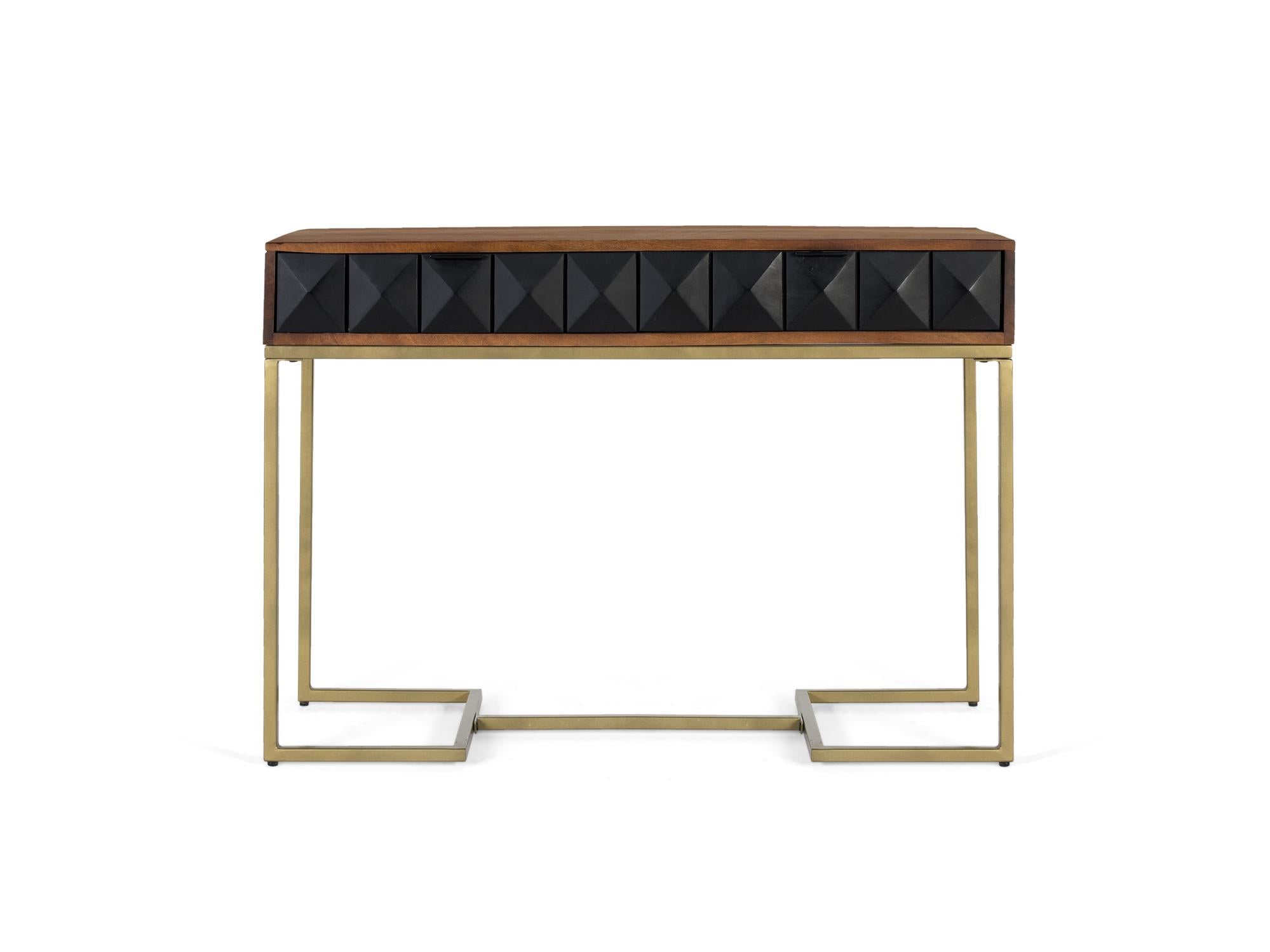 Consolle realizzata in legno di mango e struttura in ferro