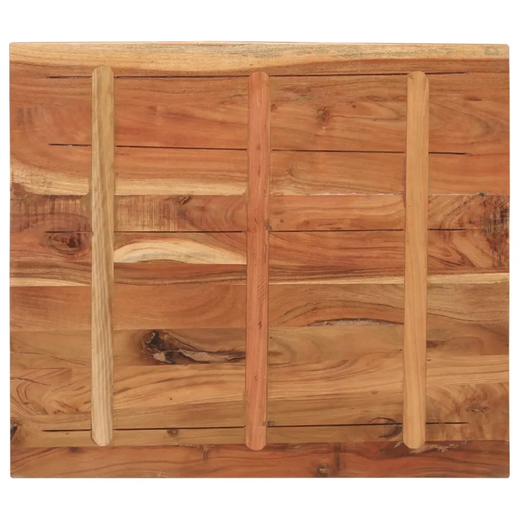 Piano Tavolo 100x80x2,5 cm Rettangolare Legno Massello Acacia