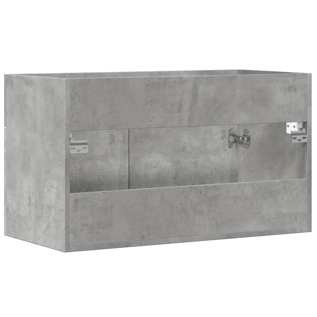 Mobiletto da bagno sospeso salvaspazio 90 x 38,5 x 46 cm legno composito grigio cemento 02_0050798
