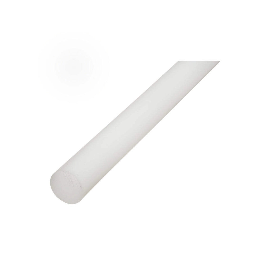 Barra di poliammide, poliossimetilene-poliacetale POM bianca 1000x20mm 0.48 KG.