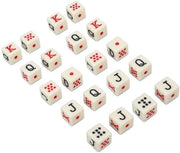 Set di Dadi a Doppio per Poker in Plastica Gialla per Giochi da Tavola