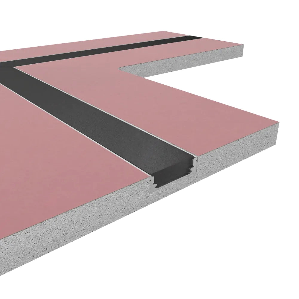 Cartongesso con profilo in alluminio integrato "L" ignifugo